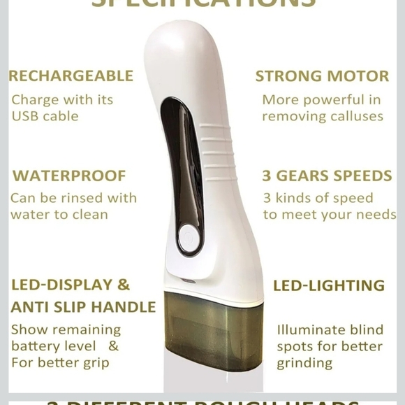 Foot Polisher / Electric Callus Remover - Picture 3 of 10